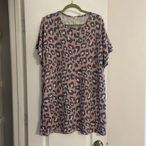 peach love tshirt dress